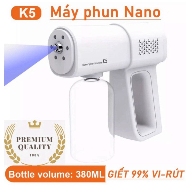 Súng Xịt Khử Khuẩn K5PRO Cao Cấp Hàng  Dùng Cho Văn Phòng, Cá Nhân, Gia Đình Miễn phí vận chuyển đơn hàng đạt 200k