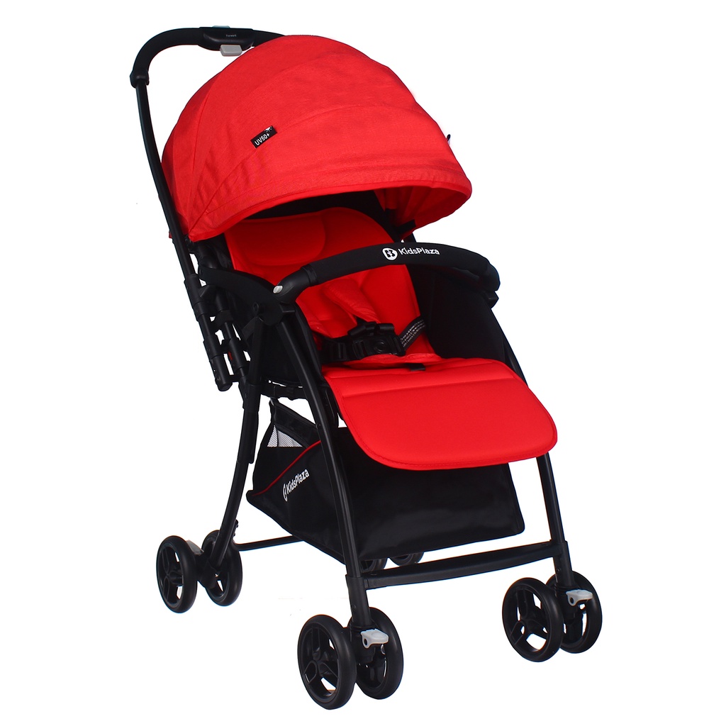 Xe đẩy cho bé Kids Plaza Compact 319 Linen Premium (Đỏ/ Đỏ Đen)