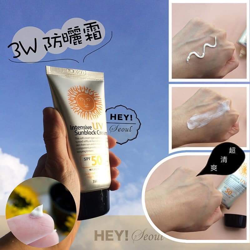 Kem Chống Nắng 3W Clinic Intensive UV Sunblock Cream SPF 50 PA+++