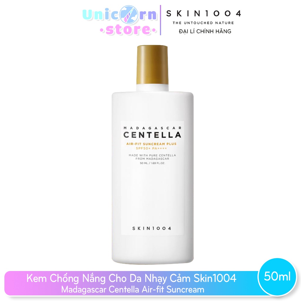 Kem Chống Nắng Dưỡng Ẩm và Ngăn Ngừa Lão Hóa Cho Da Nhạy Cảm Skin1004 Madagascar Centella Air-fit Suncream Plus SPF50
