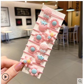 Set 10 dây buộc tóc cute cho bé