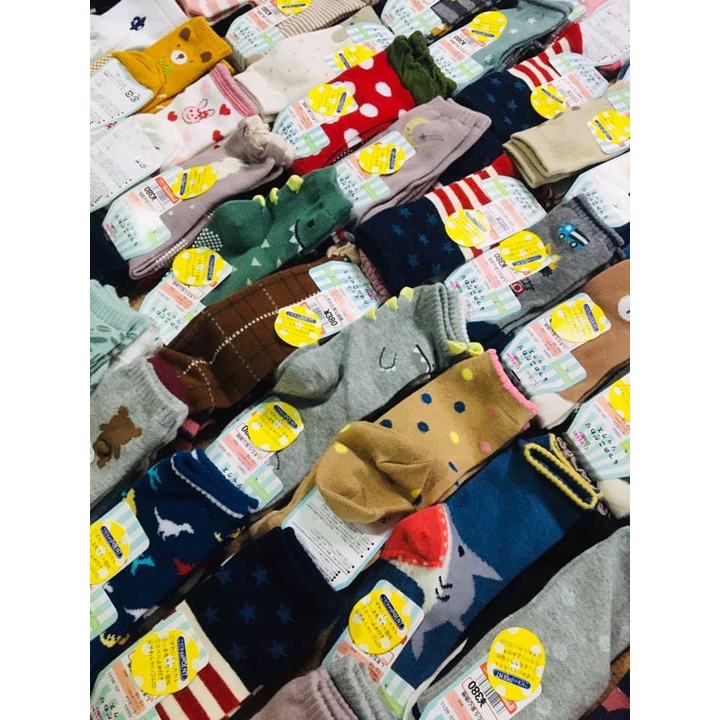 Set 2 đôi tất cotton xuất Nhật cho bé trai và bé gái