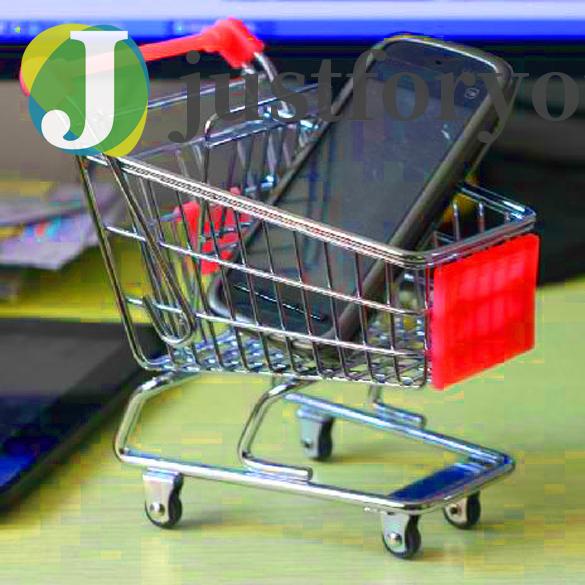 Xe Đẩy Mua Sắm Mini Màu Đỏ Hàng Mới Dùng Đi Siêu Thị Dùng Làm Đồ Chơi