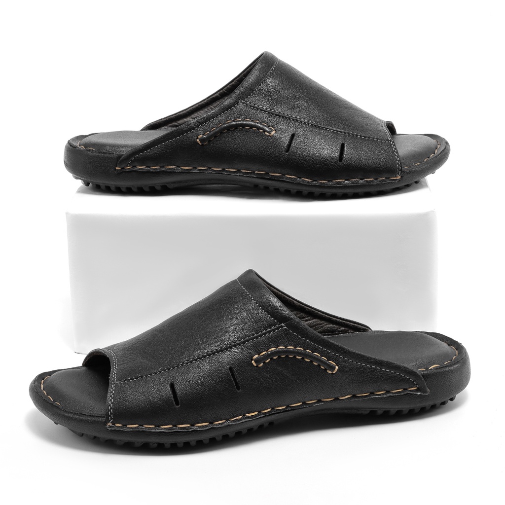 Dép Nam Quai Ngang Da Bò Thương Hiệu Vua Giày PA16