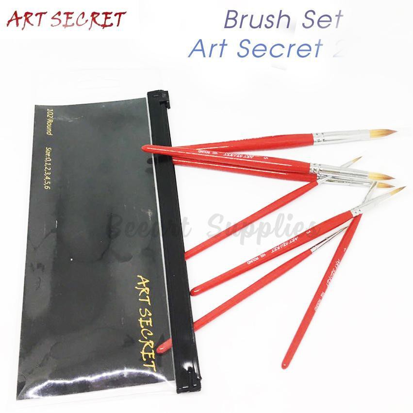 Bộ cọ 7 cây lông nhân tạo Art Secret dùng vẽ màu nước và acrylic