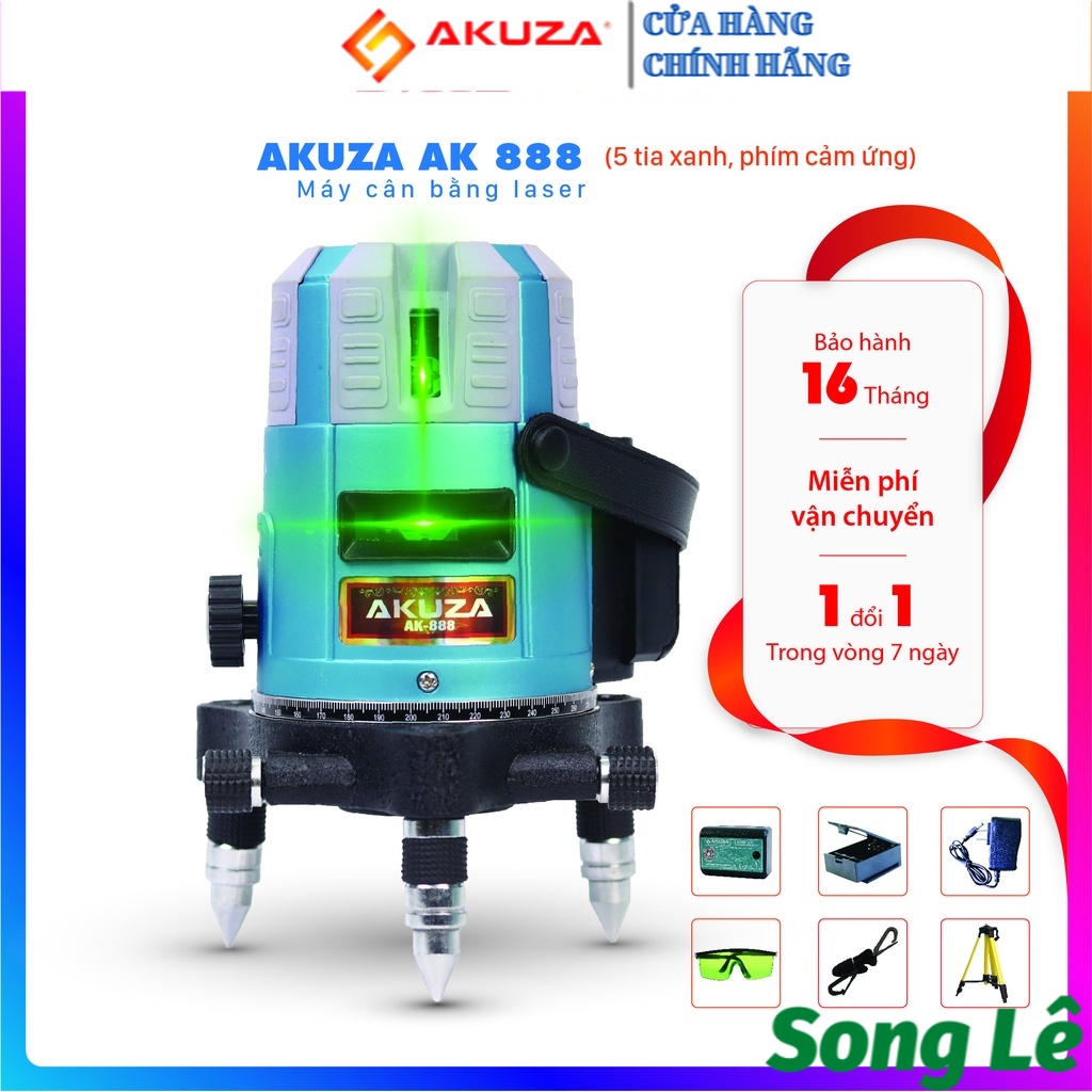 [HCM] Máy cân mực AKUZA  888 5 tia xanh FULL PHỤ KIỆN