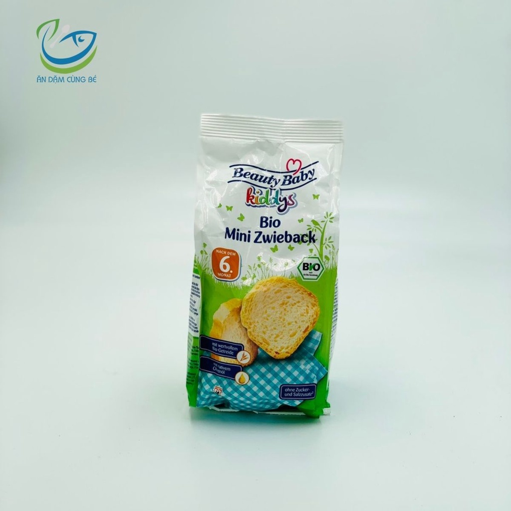 Bánh mì sandwich lát đồ ăn dặm cho bé hữu cơ BEAUTY BABY BIO Đức chính hãng cho bé 6 tháng 100g 81270