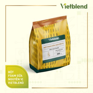 Bột Foam Sữa (Milk Foam) nguyên vị VIETBLEND túi 500g - Dùng cho pha chế Trà sữa, Đá xay, Kem