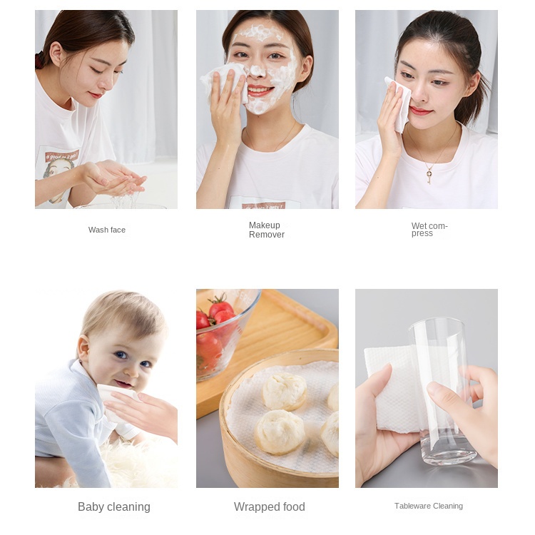 Khăn nén cotton nguyên chất dày dặn dùng một lần đa công dụng