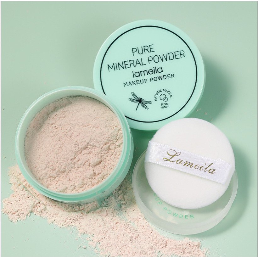 Bột Phấn Phủ Bột Khoáng Pure Mineral Powder Lameila 32g nội địa chính hãng makeup powder sỉ rẻ lâu trôi kiềm dầu