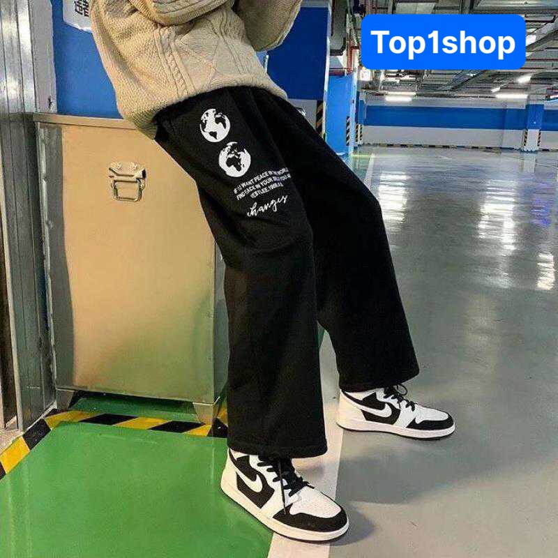 Quần ống rộng Mặt Trăng chất nỉ cao cấp có Rút chân mặc 2 kiểu