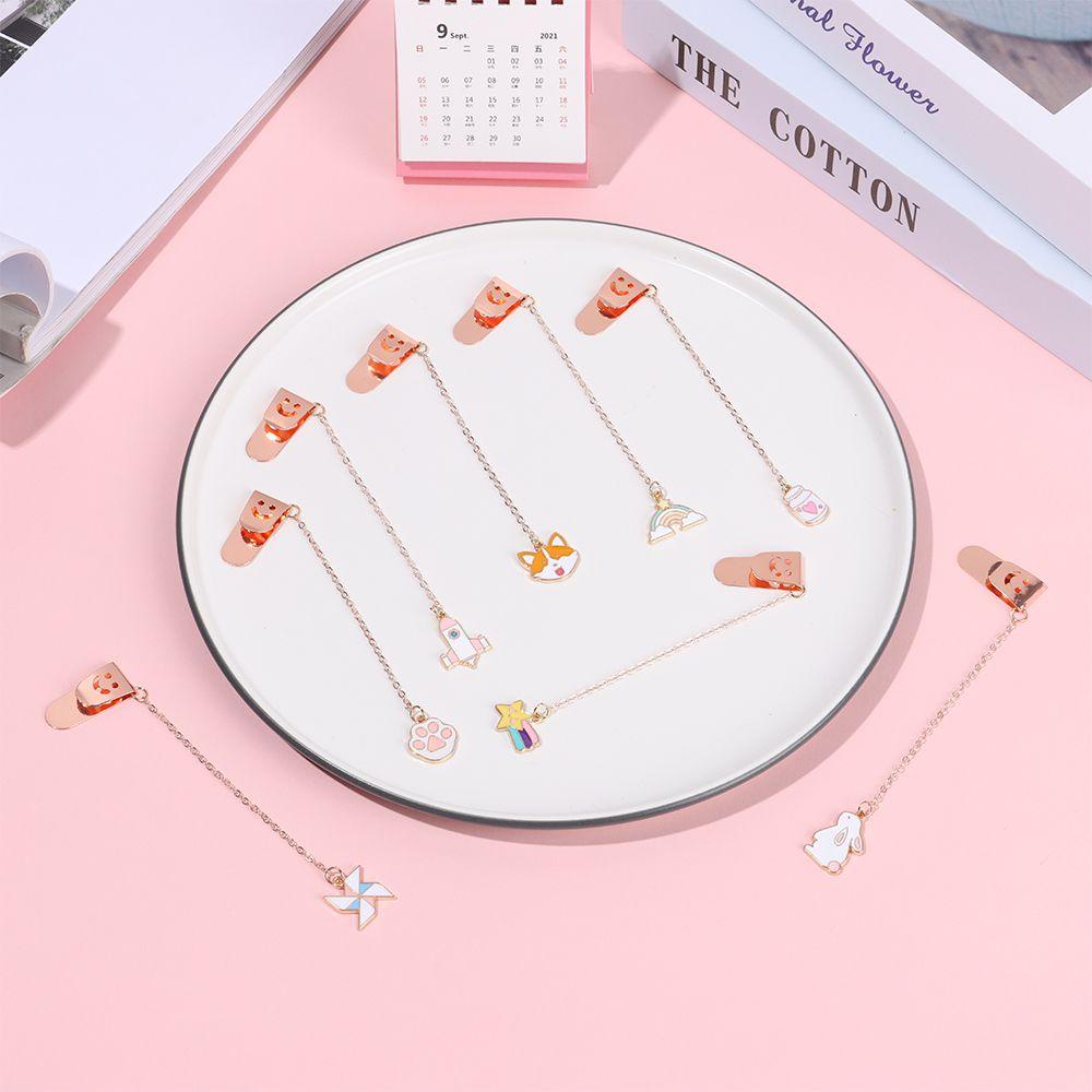 Kẹp Đánh Dấu Trang Sách Di Động Mặt Dây Chuyền Dễ Thương