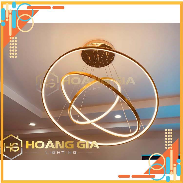 Đèn Thả Trần 💎 Đèn Thả Trần Không Gian Led Hình Tròn 3 Vòng Cao Cấp 💎 Có 3 Chế Độ Sáng 💎 Bảo Hành 1 Năm