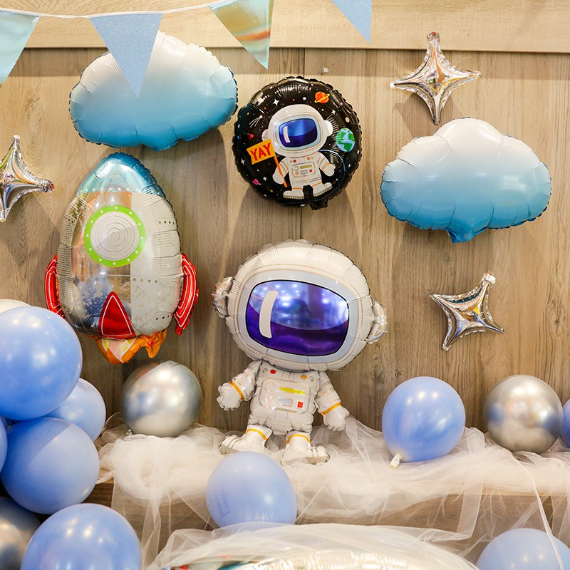 Bong bóng bay lá nhôm hình hành tinh dùng trang trí tiệc sinh nhật
