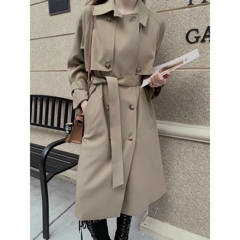 áo mangto kaki đai tay cao cấp chuẩn hãng VANE (sẵn nâu be) | BigBuy360 - bigbuy360.vn