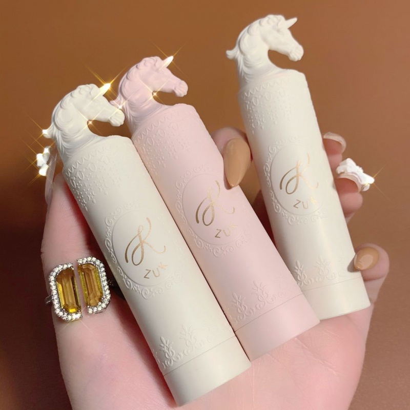 [Hàng mới về] Son môi ZUK 6 màu nhung lì không dính cốc với vỏ hình kỳ lân màu trắng