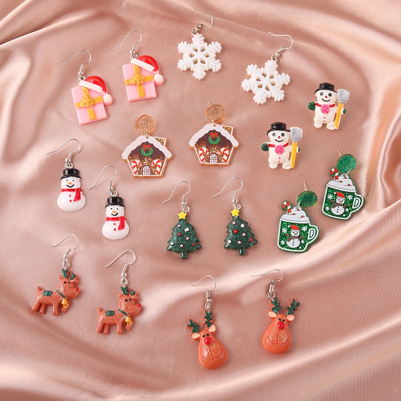 Khuyên tai 20 kiểu dáng tùy chọn phong cách giáng sinh xinh xắn