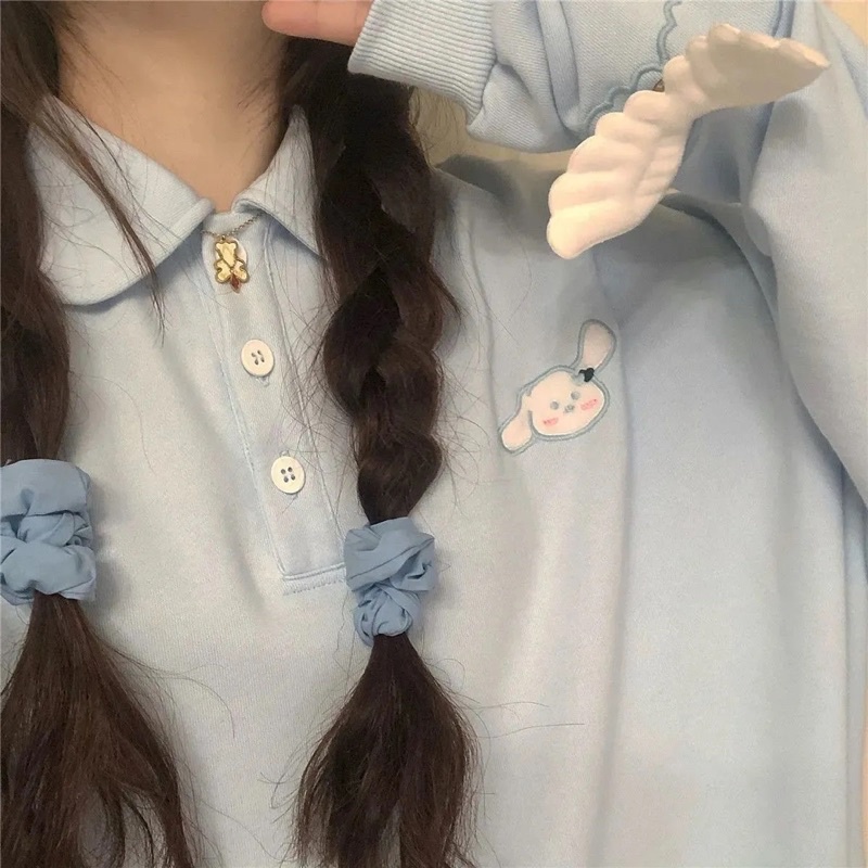 Áo phông polo dài tay gắn cánh dễ thương | BigBuy360 - bigbuy360.vn