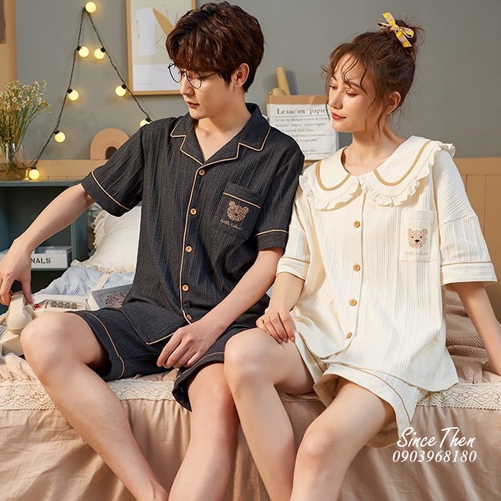 Đồ ngủ đôi cotton cute, pyjama đôi nam nữ đẹp, hàng có sẵn tại Tphcm - Since Then