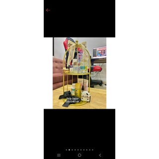 KỆ ĐỰNG MỸ PHẨM LỒNG CHIM 2 TẦNG