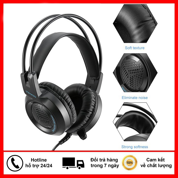 HÀNG CAO CẤP -   🔥Bảo Hành 6 Tháng🔥 Tai Nghe Gaming - Chụp Tai V2000 Có Mic,Chơi Full Các Tựa Game  - Hàng Cao Cấp