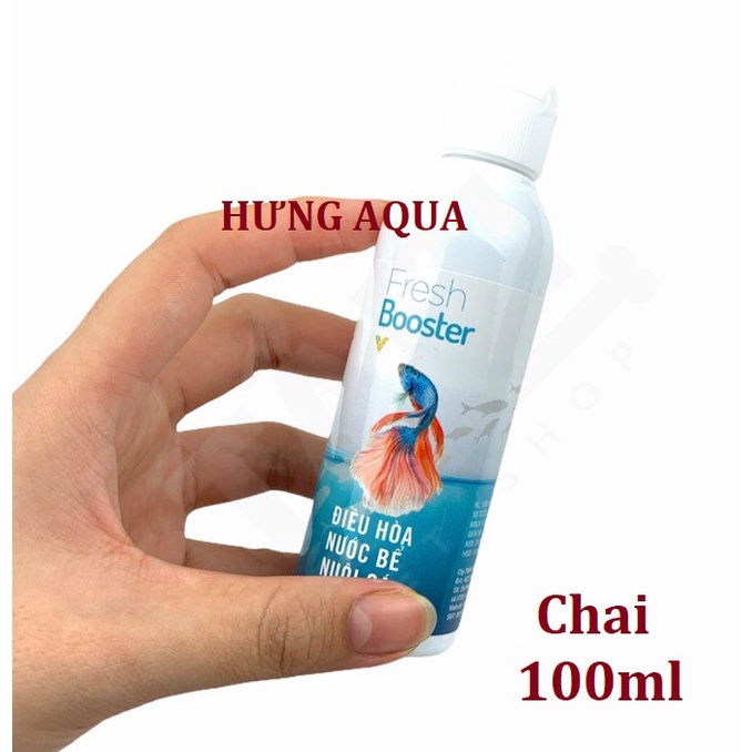 Khử clo hồ cá, dung dịch khử nước mới hồ cá chống sốc cá khi thay nước FRESH BOOSTER 100ml (chính hãng)
