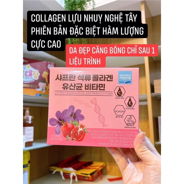 Bột Collagen Lựu đỏ Nhụy Hoa Nghệ Tây