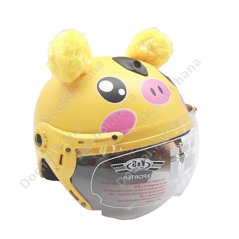 Nón Bảo Hiểm Cho Bé 3-7 Tuổi (vòng đầu mũ 50cm)  HÀNG TỐTAn toàn cho bé, có kính, kiểu dáng đẹp, Bé yêu sẽ rất thích.