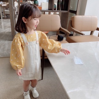 SET ÁO VÀNG CHẤM BI PHỐI