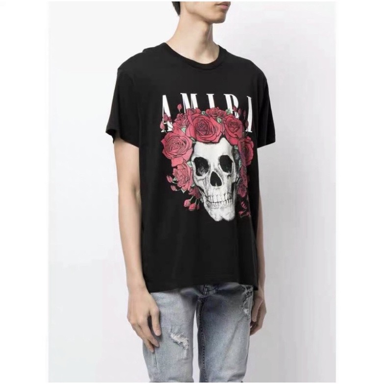 Km Áo thun Amiri Skeleton hoa hồng • Nam nữ đều mặc được hàng hít hót sỉ ib