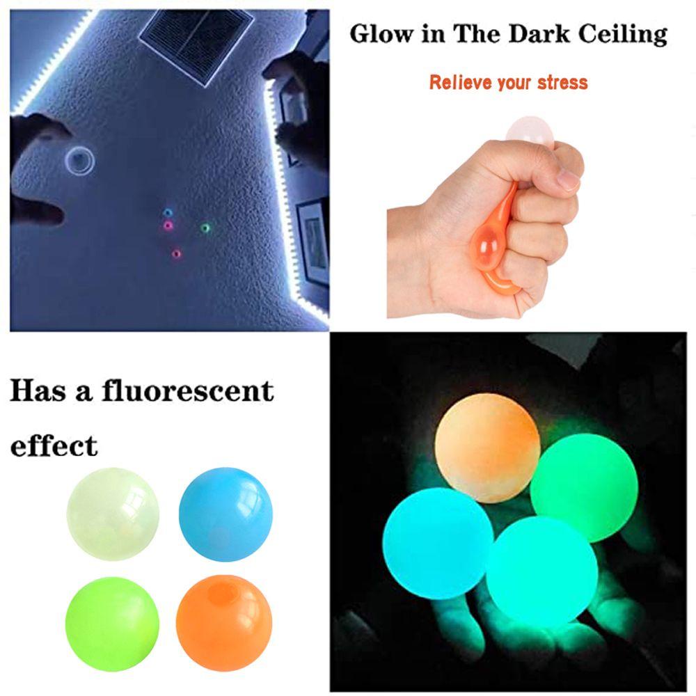 Bóng Dính Phát Sáng Trong Bóng Tối Giảm Căng Thẳng 4.5cm