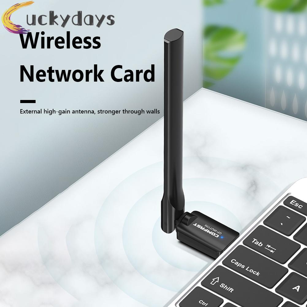 LUCKYDAYS COMFAST CF-WU711N Wireless Adapter 150Mbps 2.4GHz USB WiFi Receiver Dongle
