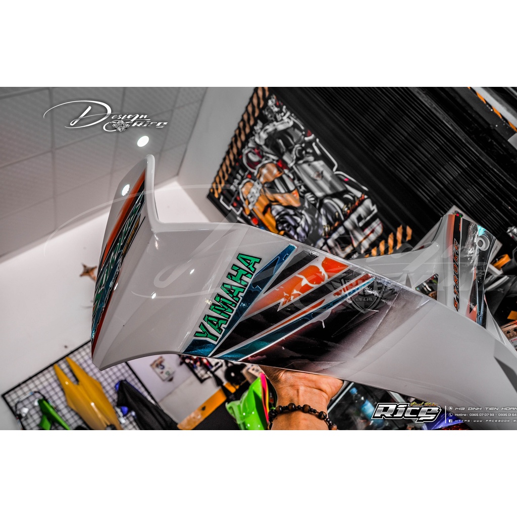 Tem Sirius Full Trắng Mẫu Tia Sét Rạng nứt phối màu Cam