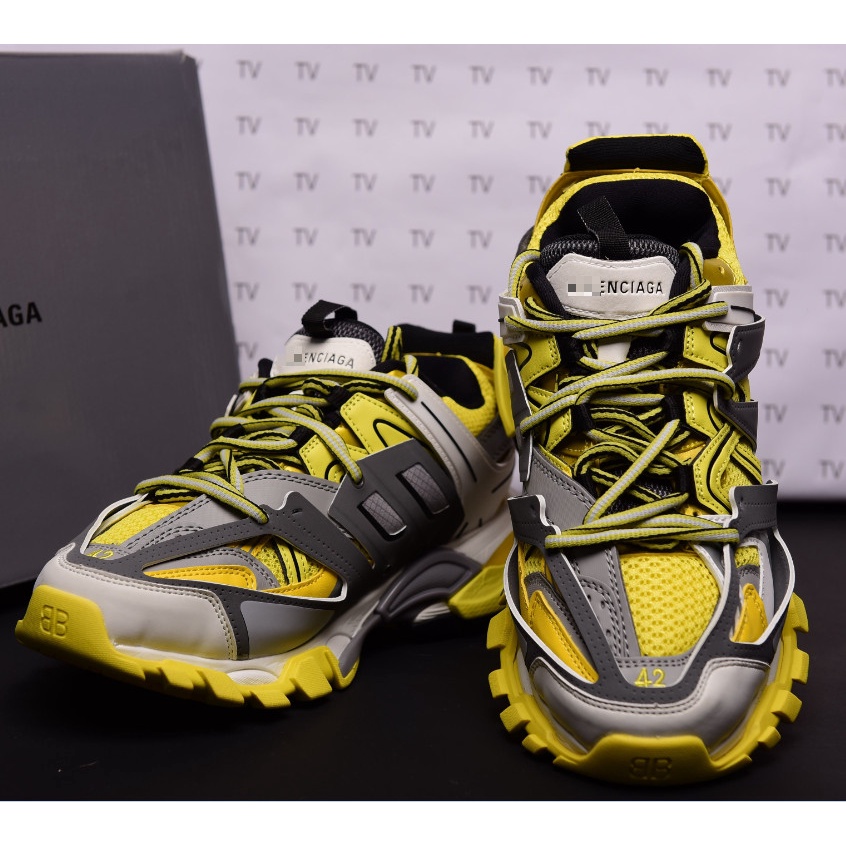 Giày thể thao Ba len track 3.0 xám vàng