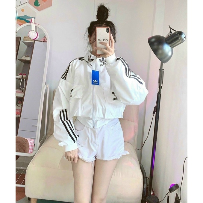 Áo khoác bomber dù dáng lửng nữ 5426 form rộng 2 lớp