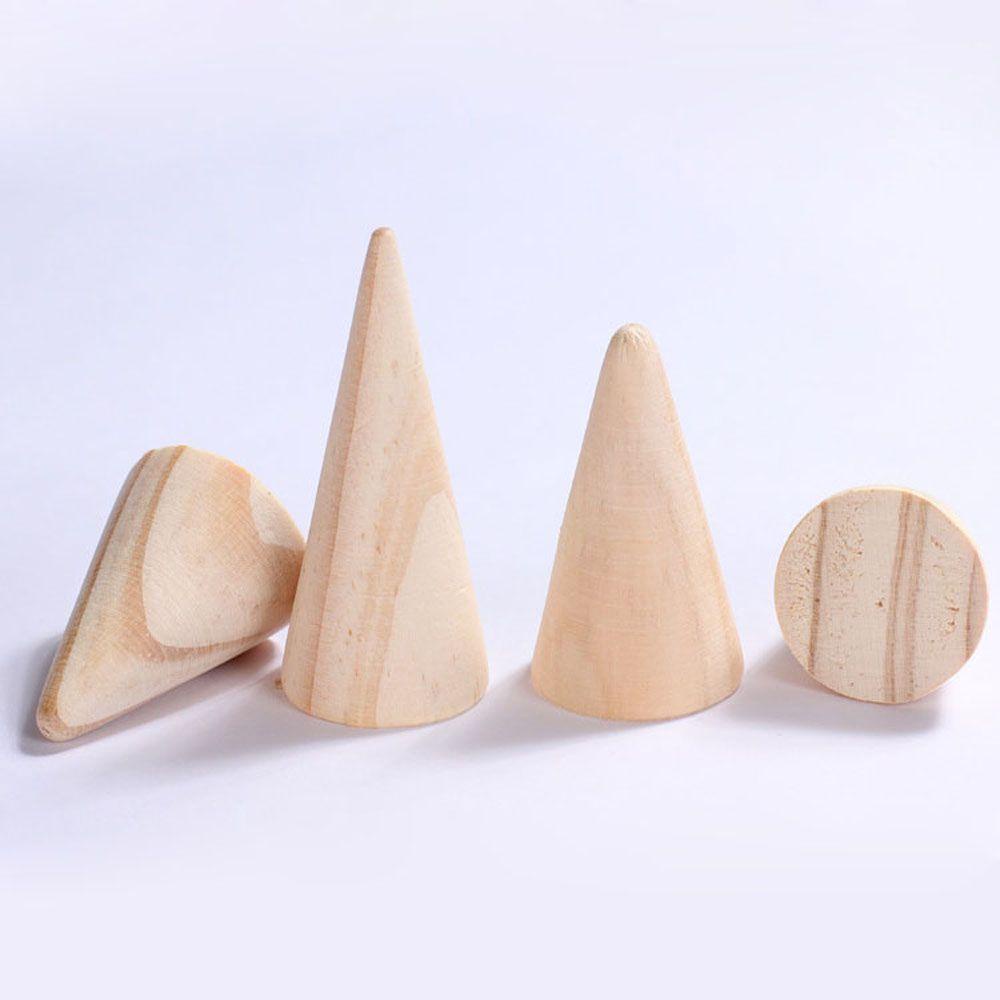 Kệ gỗ Trưng Bày Nhẫn Hình Nón Sáng Tạo
