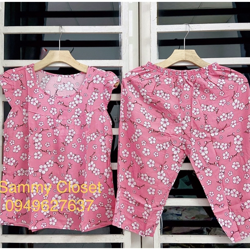 Đồ bộ tole lanh cho nữ tay ngắn quần lửng đủ size 45-65kg | BigBuy360 - bigbuy360.vn