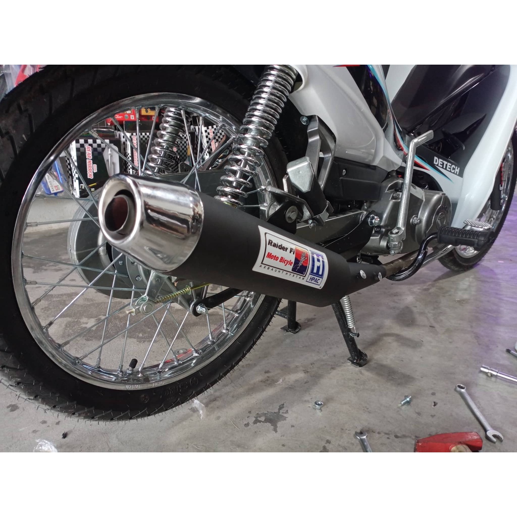 Pô Spark Raider Móc ấm lắp dòng xe Sirius , Wave , Cub , Dream , Ex 50cc...