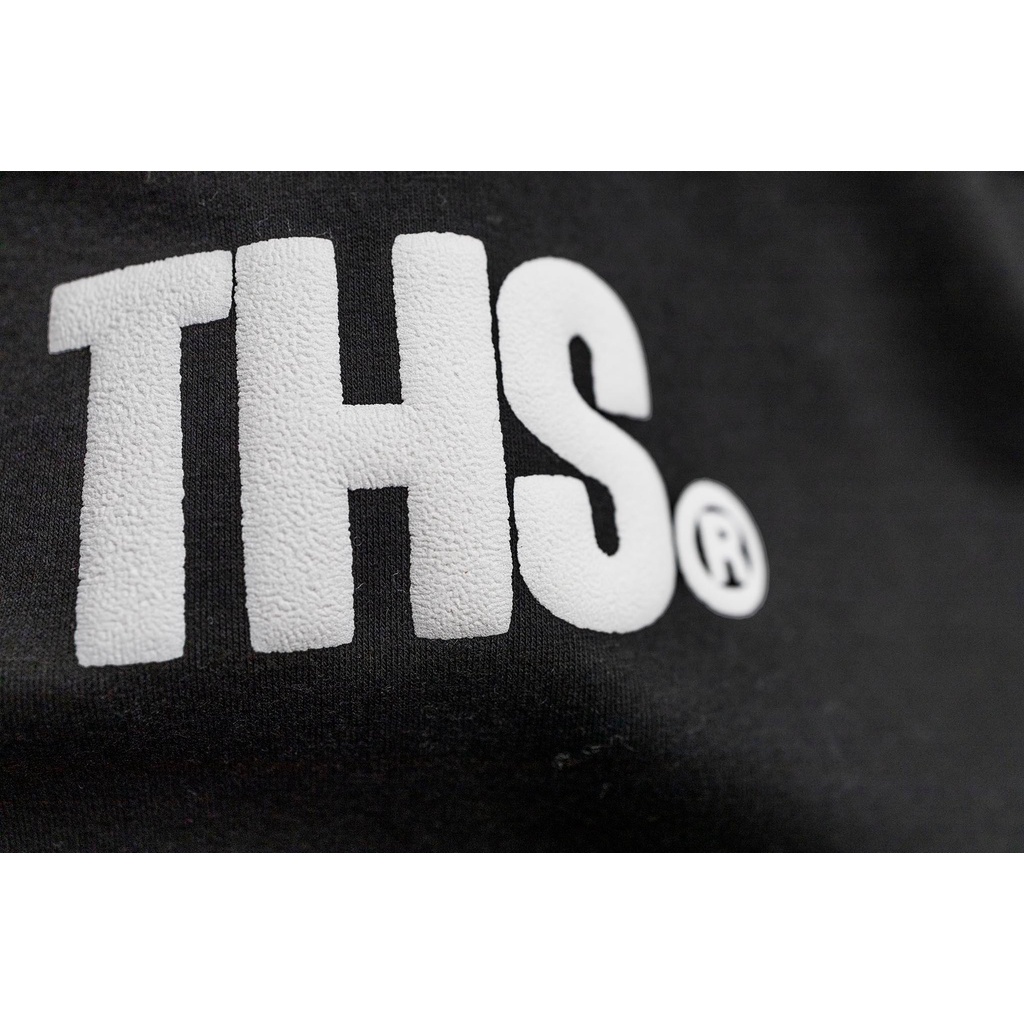Áo Sweater Unisex TeeHolic Logo In Phồng Nổi THS.SG Màu Đen Trắng