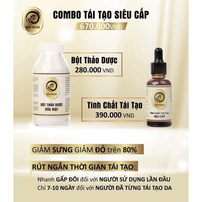Combo Hoàng Thiên Sâm ( Bột Rửa Mặt & Tinh Chất Hoàng Thiên Sâm ) | BigBuy360 - bigbuy360.vn