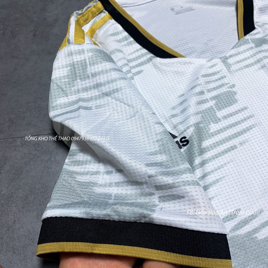 Set Bộ Thể Thao Nam Quần Áo Đá Banh Đội Tuyển Đức 2023 Áo Trắng Quần Đen vải gai thái