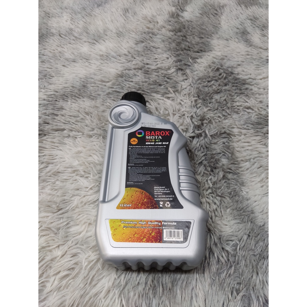 Nhớt BAROX MOTA REVO 4T 1L dành cho xe số, tay côn  - chính hãng từ UAE