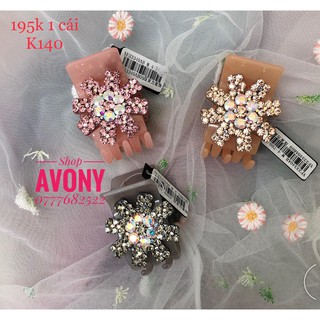 [XỊN] Kẹp tóc càng cua 5 răng Marcely hoa tia đính đá cao cấp