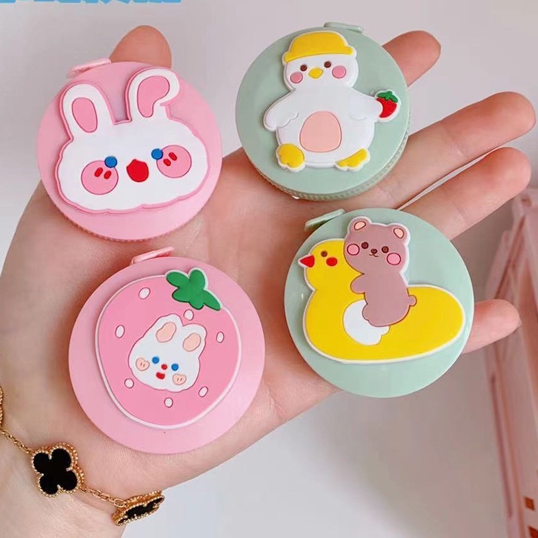 Thước Dây Cuộn Rút Thu Tự Động HỘP TRÒN 1.5 Mét - Đo Eo, Vòng Bụng Sức Khỏe Nhiều hình đáng yêu Warm&amp;Cute A208