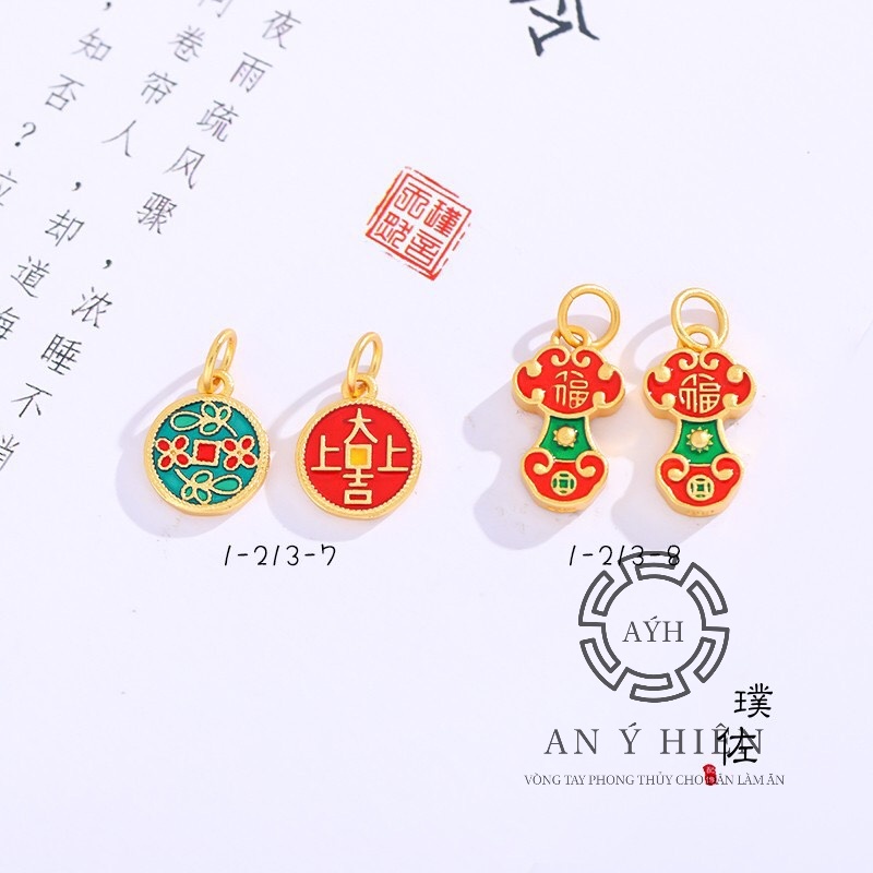 Charm Khóa vạn sự như ý đỏ #C222( An Ý Hiên)