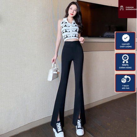 Quần Ống Loe Xẻ Dáng Siêu Đẹp Cho Chị Em mã 8005