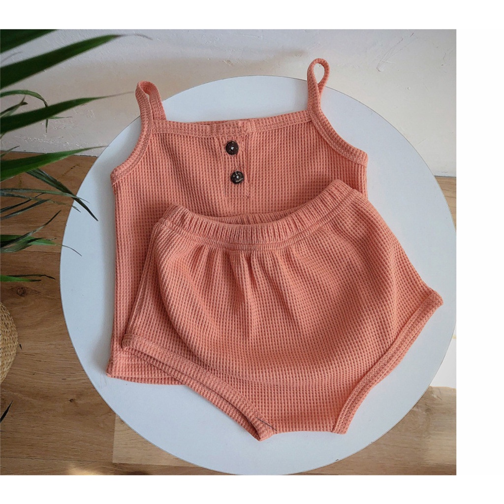 Set Cotton Mùa Hè - Bộ Đồ 2 Dây Bé Gái Chất Cotton (Hàng Cao Cấp)