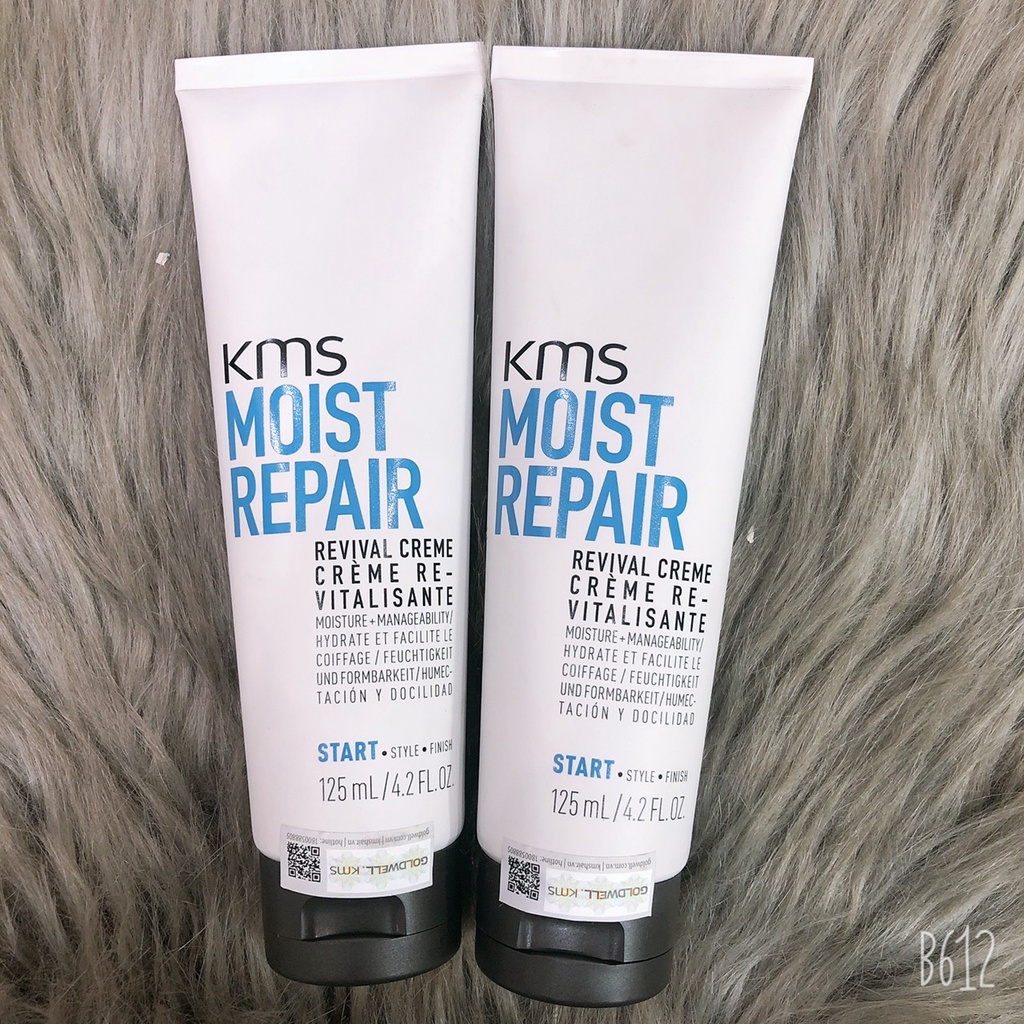 Kem dưỡng tóc, phục hồi dưỡng ẩm dành cho tóc khô sơ , hư tổn KMS Moist Repair GOLDWELL 125ML ( hàng chính hãng )
