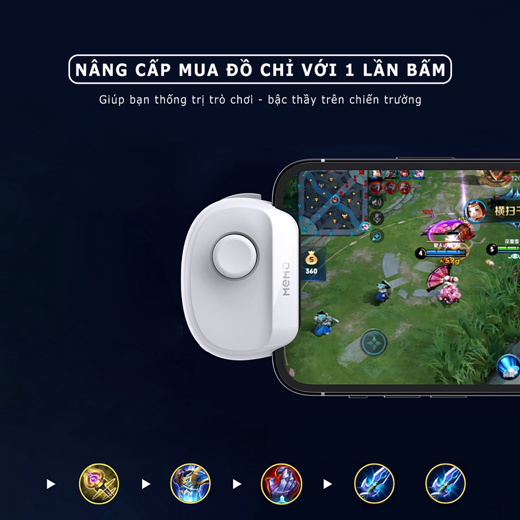 Tay cầm chơi game liên quân joystick MEMO MB01 kết nối bluetooth thiết kế công thái học chơi pubg freefire tốc chiến