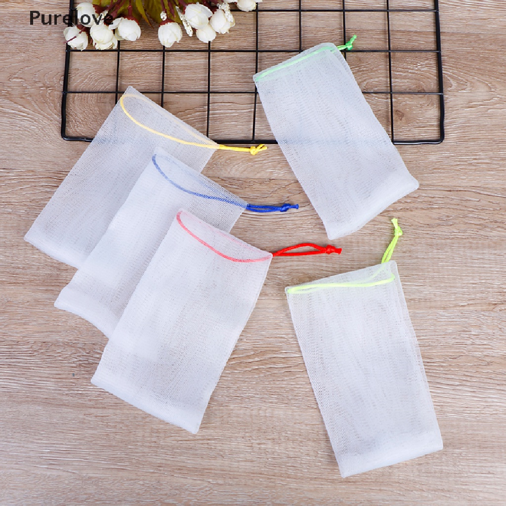 [Hàng mới về] Set 5 túi lưới tạo bọt bong bóng xà phòng chăm sóc làn da tiện lợi